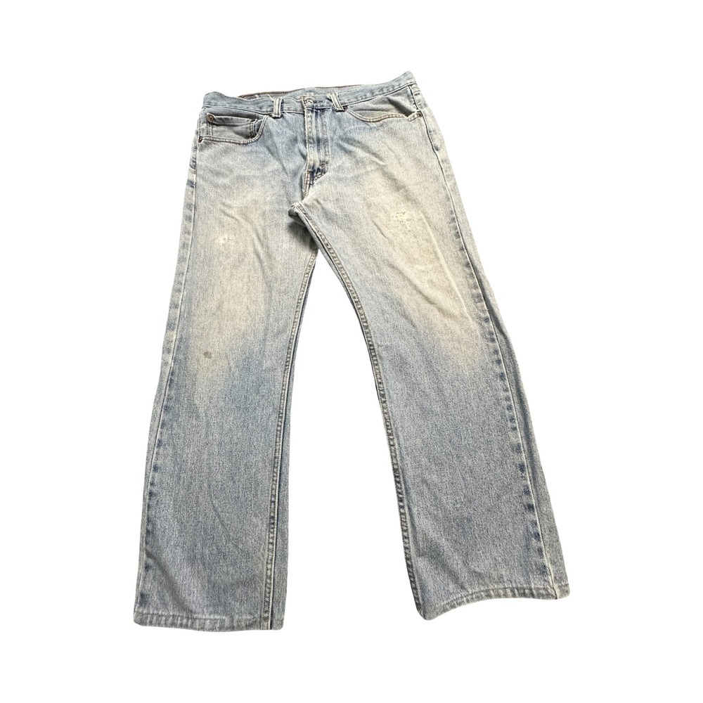 Levis 505 Jeans Mens 34x28 Light Wash Straight Leg Cotton Western